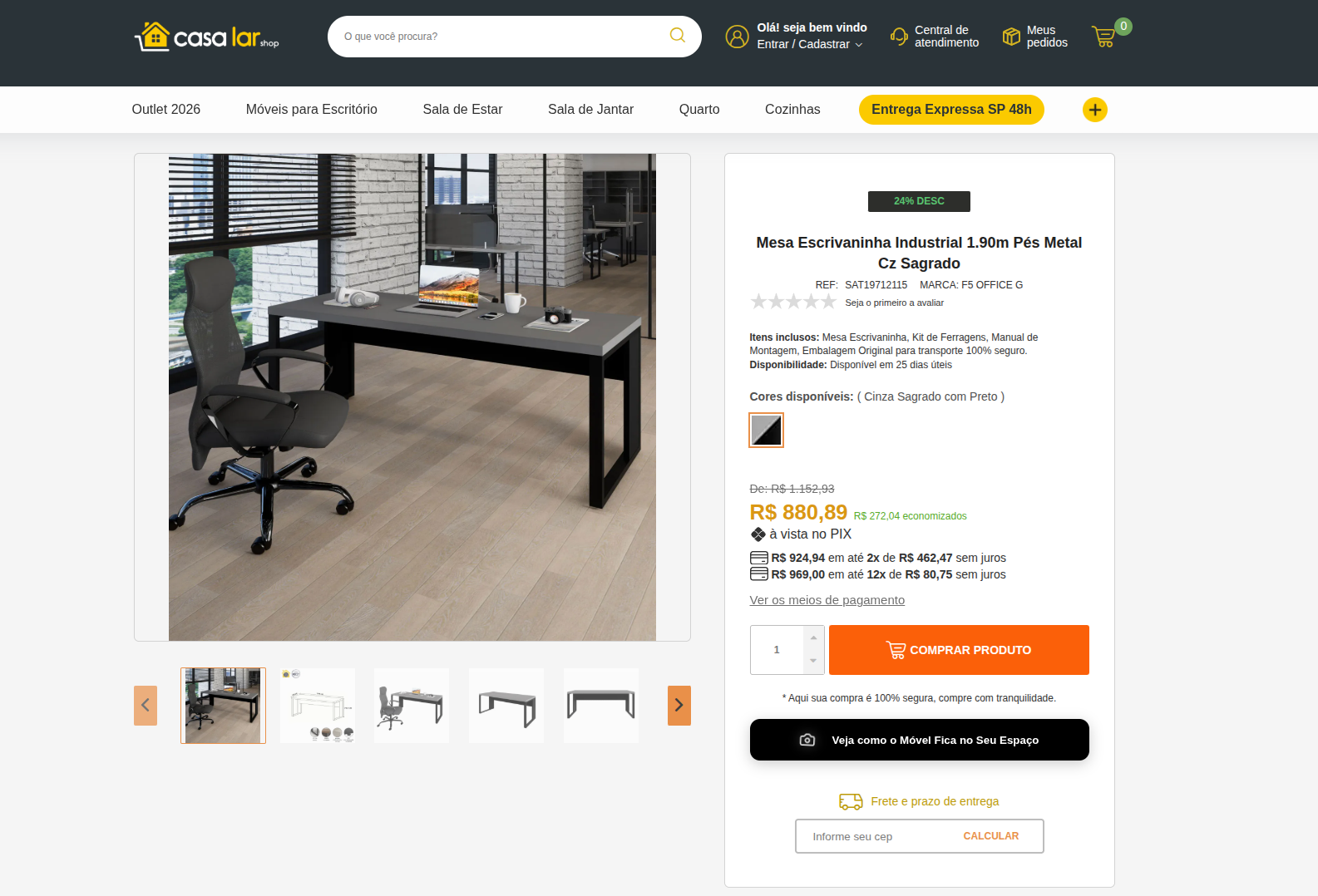 Vendas automáticas - Botão de provador virtual na loja