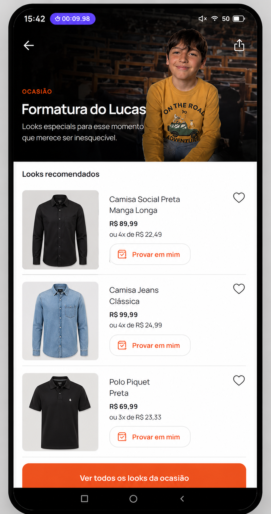 Ocasião personalizada: Formatura do Lucas
